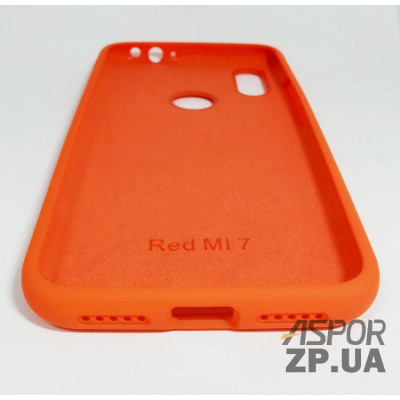 Накладка (з мікрофіброю) Silk Original Full Cover для Xiaomi Redmi 7- №13 помаранчевий