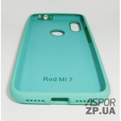 Накладка (з мікрофіброю) Silk Original Full Cover для Xiaomi Redmi 7- №21 синій океан