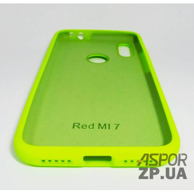 Накладка (з мікрофіброю) Silk Original Full Cover для Xiaomi Redmi 7- №39 яскраво- салатовий