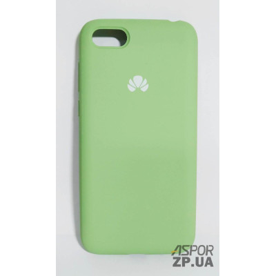 Накладка (з мікрофіброю) Silk Original Full Cover для Huawei Honor 7A/Y5 2018- №1 м`ятно- зелений