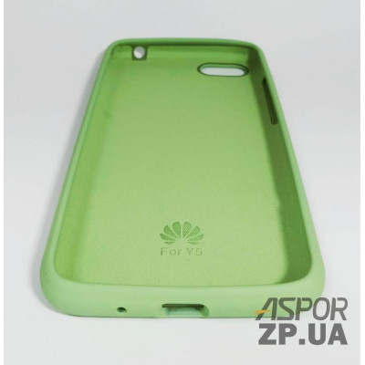 Накладка (з мікрофіброю) Silk Original Full Cover для Huawei Honor 7A/Y5 2018- №1 м`ятно- зелений