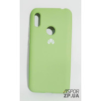 Накладка (з мікрофіброю) Silk Original Full Cover для Huawei Honor 8A/Y6 Prime 2019- №1 м`ятно- зелений