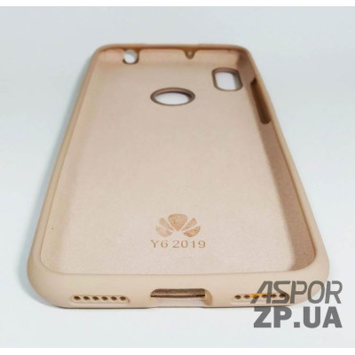 Накладка (з мікрофіброю) Silk Original Full Cover для Huawei Honor 8A/Y6 Prime 2019- №1 пісочно- рожевий