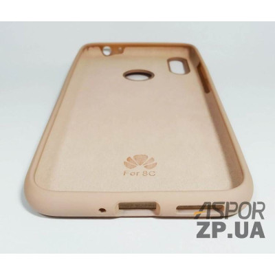 Накладка (з мікрофіброю) Silk Original Full Cover для Huawei Honor 8C- №1 пісочно- рожевий