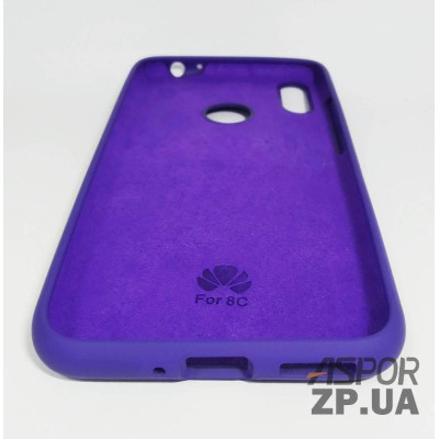Накладка (з мікрофіброю) Silk Original Full Cover для Huawei Honor 8C- №36 фіолетовий