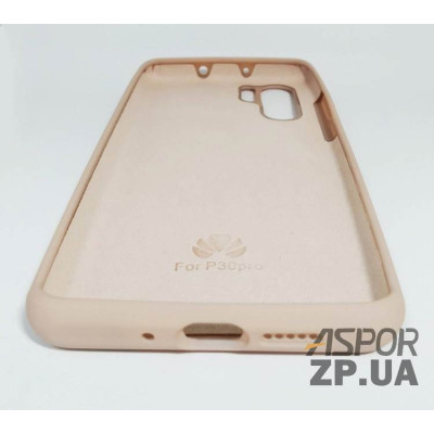 Накладка (з мікрофіброю) Silk Original Full Cover для Huawei P30 Pro- №1 пісочно- рожевий