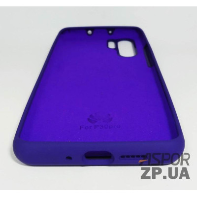 Накладка (з мікрофіброю) Silk Original Full Cover для Huawei P30 Pro- №36 фіолетовий