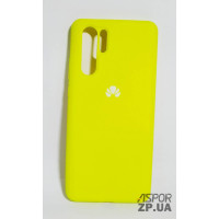 Накладка (з мікрофіброю) Silk Original Full Cover для Huawei P30 Pro- №43 яскраво-жовтий