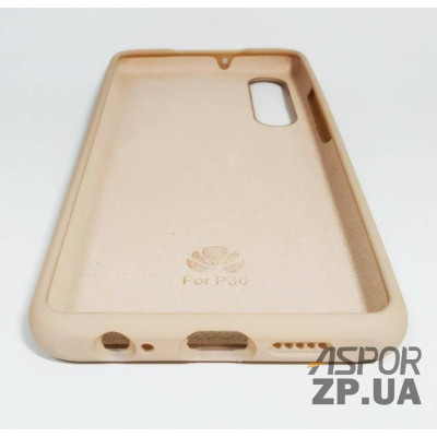Накладка (з мікрофіброю) Silk Original Full Cover для Huawei P30- №1 пісочно- рожевий