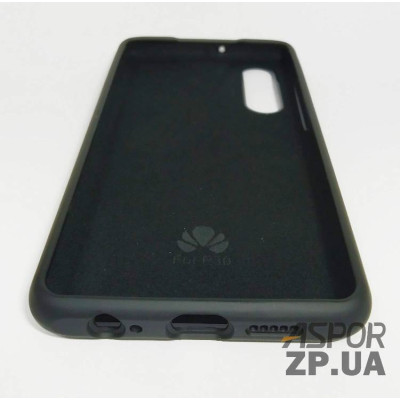 Накладка (з мікрофіброю) Silk Original Full Cover для Huawei P30- №18 чорний