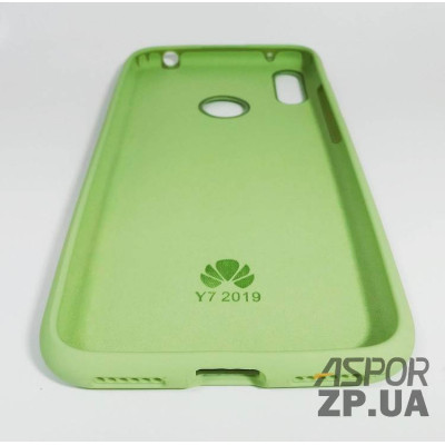 Накладка (з мікрофіброю) Silk Original Full Cover для Huawei Y7 Prime 2019- №1 м`ятно- зелений