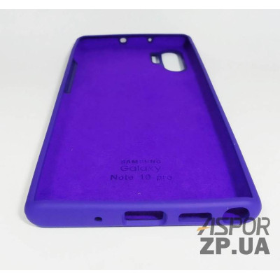 Накладка (з мікрофіброю) Silk Original Full Cover для Samsung Note 10 Pro/Note 10 Plus- №36 фіолетовий
