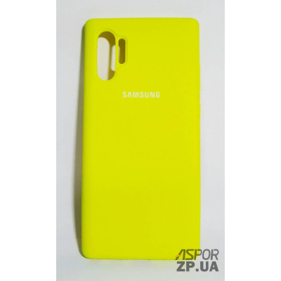 Накладка (з мікрофіброю) Silk Original Full Cover для Samsung Note 10 Pro/Note 10 Plus- №43 яскраво-жовтий Накладка (з мікрофіброю) Silk Original Full Cover для Samsung Note 10 Pro/Note 10 Plus- №43 яскраво-жовтий
