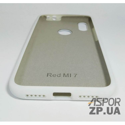 Накладка (з мікрофіброю) Silk Original Full Cover для Xiaomi Redmi 7- №9 білий