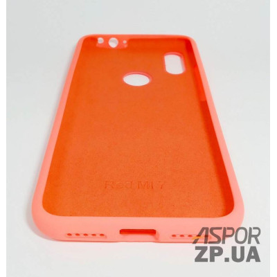 Накладка (з мікрофіброю) Silk Original Full Cover для Xiaomi Redmi 7- №29 кораловий