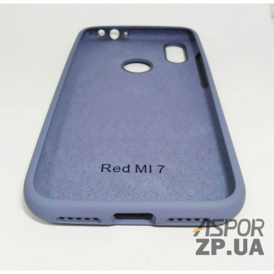 Накладка (з мікрофіброю) Silk Original Full Cover для Xiaomi Redmi 7- №20 синій кобальт