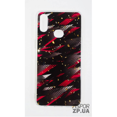 Накладка прозора з малюнком для Samsung A10S/A107- Блискавка червона Накладка прозора з малюнком для Samsung A10S/A107- Блискавка червона