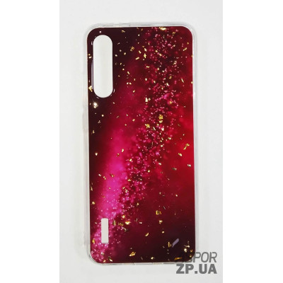 Накладка прозора з малюнком для Xiaomi Mi 9 Lite/CC9- Малинова галактика