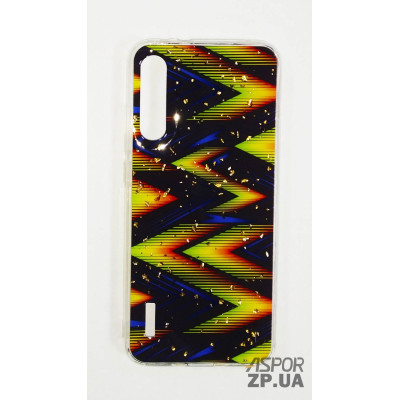 Накладка прозора з малюнком для Xiaomi Mi 9 Lite/CC9- Блискавка жовта