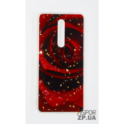 Накладка прозора з малюнком для Xiaomi Mi 9T- Червона троянда