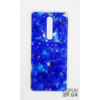 Накладка прозора з малюнком для Xiaomi Mi 9T- Призма синя