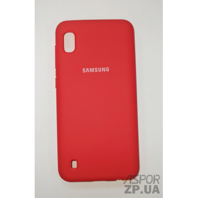 Накладка (з мікрофіброю) Silk Original Full Cover для Samsung A10/A105- червоний