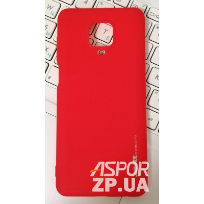 Накладка гумова SMTT для Xiaomi Redmi Note 9s/Note 9 Pro- червоний