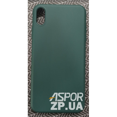 Накладка (з мікрофіброю) Silk SMTT для iPhone XS Max- темно- зелений