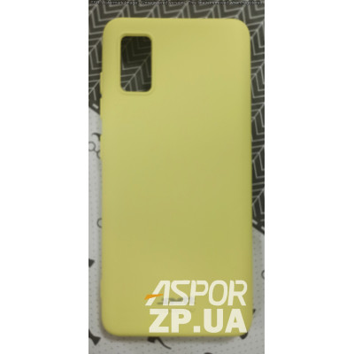Накладка (з мікрофіброю) Silk SMTT для Samsung A41/A415- жовтий