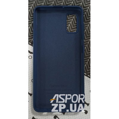 Накладка (з мікрофіброю) Silk SMTT для Samsung A41/A415- синій