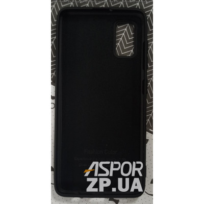 Накладка (з мікрофіброю) Silk SMTT для Samsung A41/A415- чорний