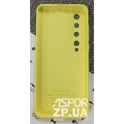 Накладка (з мікрофіброю) Silk SMTT для Xiaomi Mi 10/Mi 10 Pro- жовтий