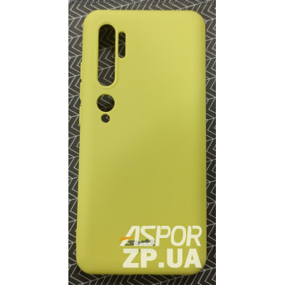 Накладка (з мікрофіброю) Silk SMTT для Xiaomi Mi Note 10/Mi Note 10 Pro- жовтий