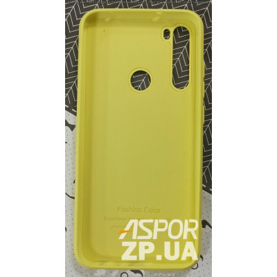 Накладка (з мікрофіброю) Silk SMTT для Xiaomi Redmi Note 8- жовтий