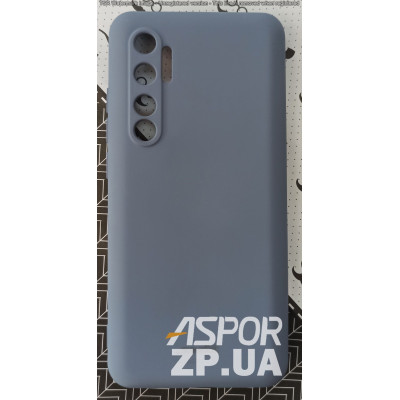 Накладка (з мікрофіброю) Silk SMTT для Xiaomi Mi Note 10 Lite- сірий- лавандовий
