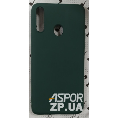 Накладка (з мікрофіброю) Silk SMTT для Samsung A20S/A207- темно- зелений