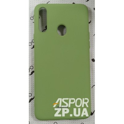 Накладка (з мікрофіброю) Silk SMTT для Samsung A20S/A207- зелений