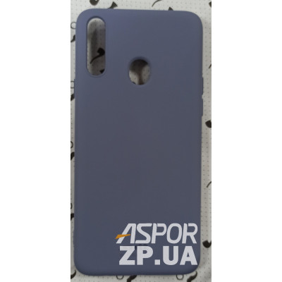 Накладка (з мікрофіброю) Silk SMTT для Samsung A20S/A207- сірий- лавандовий