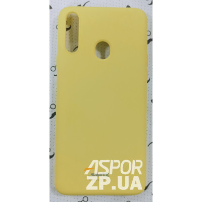Накладка (з мікрофіброю) Silk SMTT для Samsung A20S/A207- жовтий