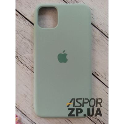 Накладка (з мікрофіброю) Silk Original Full Cover для iPhone 11 Pro Max- №17 блідо- бірюзовий Накладка (з мікрофіброю) Silk Original Full Cover для iPhone 11 Pro Max- №17 блідо- бірюзовий