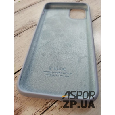 Накладка (з мікрофіброю) Silk Original Full Cover для iPhone 11 Pro Max- №5 блакитний