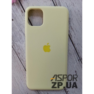 Накладка (з мікрофіброю) Silk Original Full Cover для iPhone 11 Pro Max- №53 жовтий Накладка (з мікрофіброю) Silk Original Full Cover для iPhone 11 Pro Max- №53 жовтий
