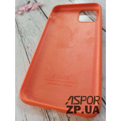 Накладка (з мікрофіброю) Silk Original Full Cover для iPhone 11 Pro Max- №2 кораловий