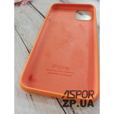 Накладка (з мікрофіброю) Silk Original Full Cover для iPhone 11 Pro Max- №48 помаранчевий