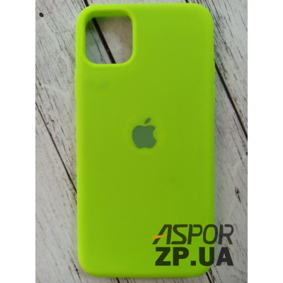 Накладка (з мікрофіброю) Silk Original Full Cover для iPhone 11 Pro Max- №40 світло- салатовий Накладка (з мікрофіброю) Silk Original Full Cover для iPhone 11 Pro Max- №40 світло- салатовий