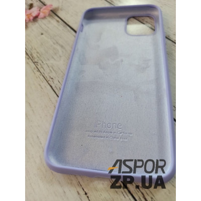 Накладка (з мікрофіброю) Silk Original Full Cover для iPhone 11 Pro Max- №42 бузковий