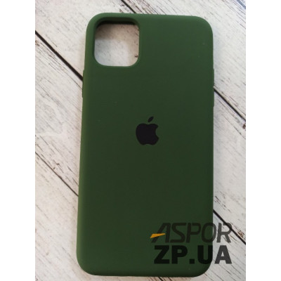 Накладка (з мікрофіброю) Silk Original Full Cover для iPhone 11 Pro Max- хакі Накладка (з мікрофіброю) Silk Original Full Cover для iPhone 11 Pro Max- хакі