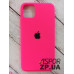 Накладка (з мікрофіброю) Silk Original Full Cover для iPhone 11 Pro Max- №39 яскраво- рожевий
