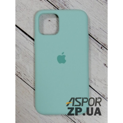 Накладка (з мікрофіброю) Silk Original Full Cover для iPhone 11 Pro- №47 бірюзовий Накладка (з мікрофіброю) Silk Original Full Cover для iPhone 11 Pro- №47 бірюзовий