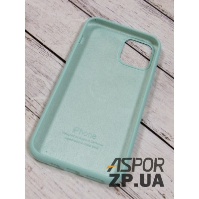 Накладка (з мікрофіброю) Silk Original Full Cover для iPhone 11 Pro- №47 бірюзовий